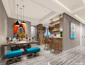 89-餐厅模型/中餐厅/西餐厅/餐吧台/3D模型