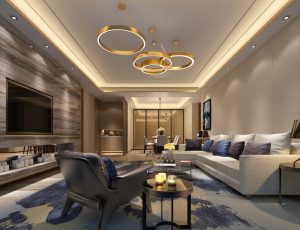 520-客厅模型/客餐厅/会客厅/起居室/3D模型