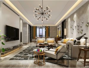 324-客厅模型/客餐厅/会客厅/起居室/3D模型