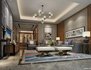 599-客厅模型/客餐厅/会客厅/起居室/3D模型