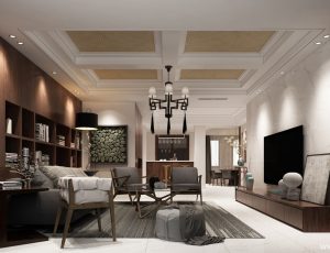 335-客厅模型/客餐厅/会客厅/起居室/3D模型