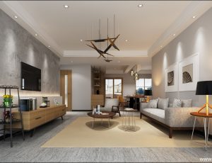 248-客厅模型/客餐厅/会客厅/起居室/3D模型