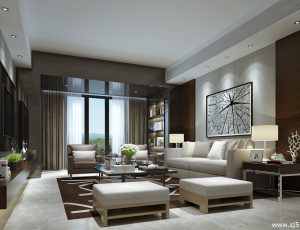 81-客厅模型/客餐厅/会客厅/起居室/3D模型