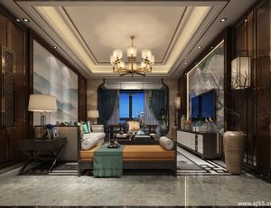 557-客厅模型/客餐厅/会客厅/起居室/3D模型