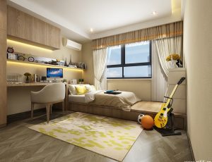 35-儿童房模型/儿童房效果图/3D模型/无水印模型/小孩房3D模型