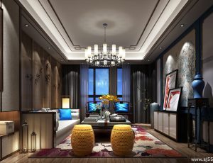 564-客厅模型/客餐厅/会客厅/起居室/3D模型