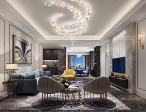 415-客厅模型/客餐厅/会客厅/起居室/3D模型