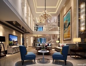 316-客厅模型/客餐厅/会客厅/起居室/3D模型