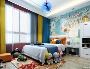 21-儿童房模型/儿童房效果图/3D模型/无水印模型/小孩房3D模型