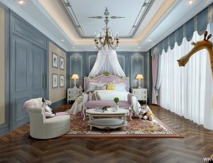 54-儿童房模型/儿童房效果图/3D模型/无水印模型/小孩房3D模型