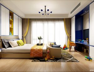 09-儿童房模型/儿童房效果图/3D模型/无水印模型/小孩房3D模型