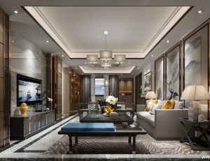 83-客厅模型/客餐厅/会客厅/起居室/3D模型