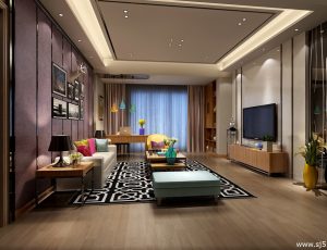 62-客厅模型/客餐厅/会客厅/起居室/3D模型