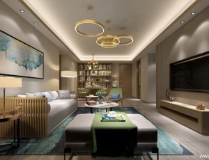 592-客厅模型/客餐厅/会客厅/起居室/3D模型