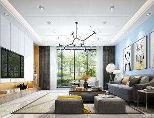 524-客厅模型/客餐厅/会客厅/起居室/3D模型