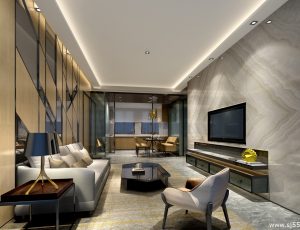 165-客厅模型/客餐厅/会客厅/起居室/3D模型