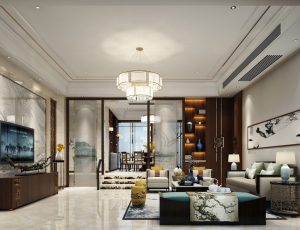 583-客厅模型/客餐厅/会客厅/起居室/3D模型