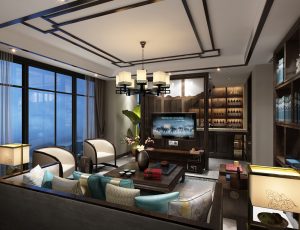 103-客厅模型/客餐厅/会客厅/起居室/3D模型