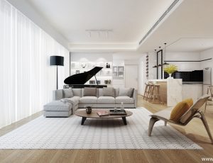 211-客厅模型/客餐厅/会客厅/起居室/3D模型