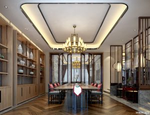 326-客厅模型/客餐厅/会客厅/起居室/3D模型