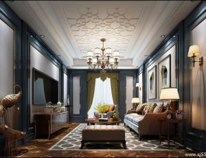 434-客厅模型/客餐厅/会客厅/起居室/3D模型