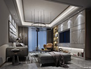 509-客厅模型/客餐厅/会客厅/起居室/3D模型