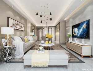 273-客厅模型/客餐厅/会客厅/起居室/3D模型