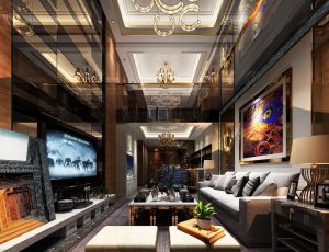 126-客厅模型/客餐厅/会客厅/起居室/3D模型