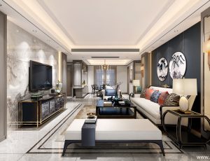 613-客厅模型/客餐厅/会客厅/起居室/3D模型