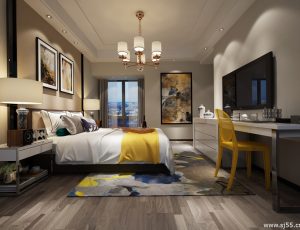 195-卧室/父母房/次卧模型/卧室效果图/3D模型