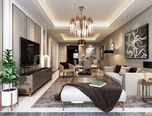 465-客厅模型/客餐厅/会客厅/起居室/3D模型