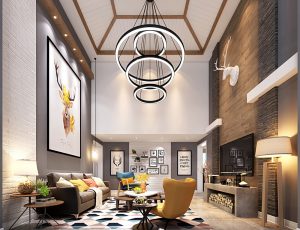 381-客厅模型/客餐厅/会客厅/起居室/3D模型