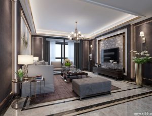 54-客厅模型/客餐厅/会客厅/起居室/3D模型