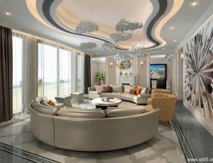 406-客厅模型/客餐厅/会客厅/起居室/3D模型