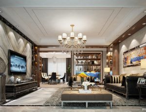 114-客厅模型/客餐厅/会客厅/起居室/3D模型