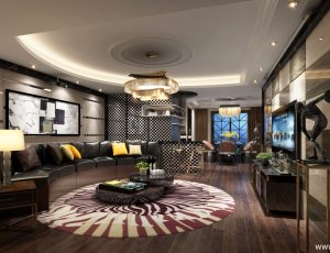 102-客厅模型/客餐厅/会客厅/起居室/3D模型