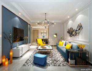 105-客厅模型/客餐厅/会客厅/起居室/3D模型