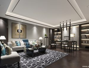 18-客厅模型/客餐厅/会客厅/起居室/3D模型