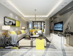 193-客厅模型/客餐厅/会客厅/起居室/3D模型