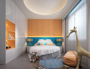 56-儿童房模型/儿童房效果图/3D模型/无水印模型/小孩房3D模型