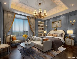 11-卧室/父母房/次卧模型/卧室效果图/3D模型