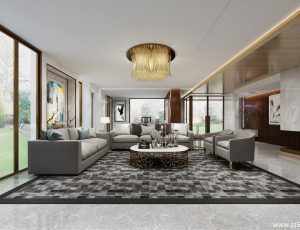 258-客厅模型/客餐厅/会客厅/起居室/3D模型