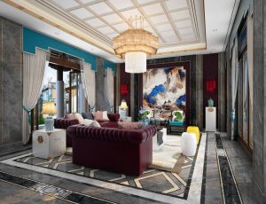 48-客厅模型/客餐厅/会客厅/起居室/3D模型