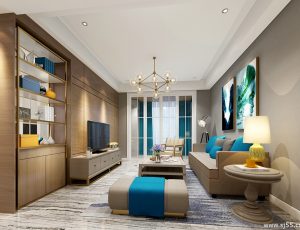 22-客厅模型/客餐厅/会客厅/起居室/3D模型