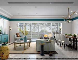 443-客厅模型/客餐厅/会客厅/起居室/3D模型