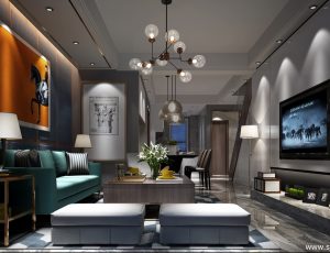 537-客厅模型/客餐厅/会客厅/起居室/3D模型