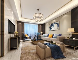 25-客厅模型/客餐厅/会客厅/起居室/3D模型