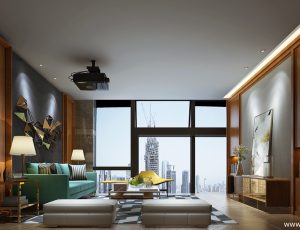 301-客厅模型/客餐厅/会客厅/起居室/3D模型