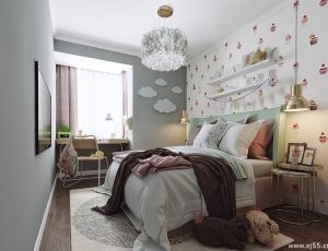 73-儿童房模型/儿童房效果图/3D模型/无水印模型/小孩房3D模型