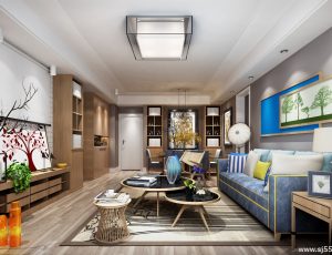 116-客厅模型/客餐厅/会客厅/起居室/3D模型